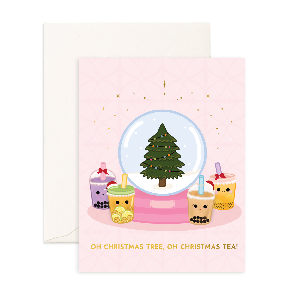 Oh Christmas Tree, Christmas Tea - Christmas Greeting Card