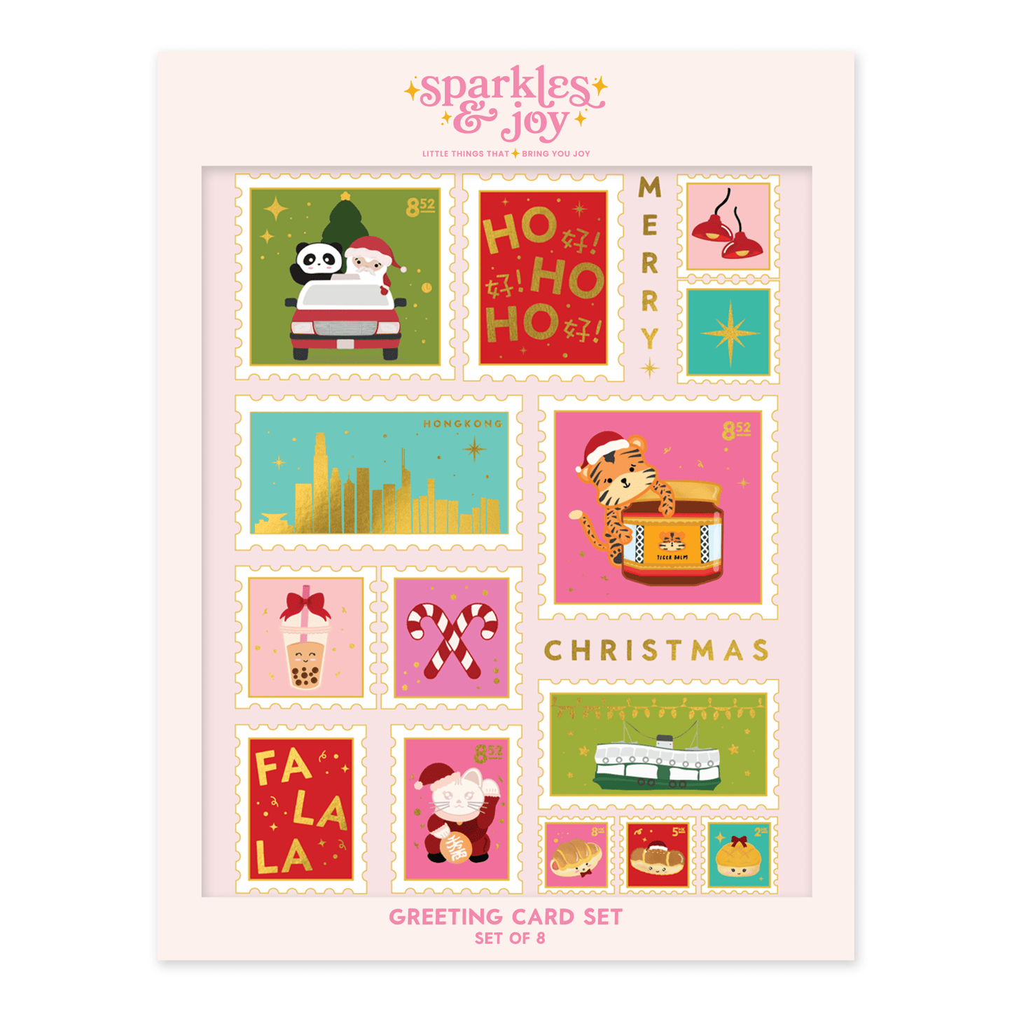 A Very HK Christmas - Christmas Greeting Card Boxed Set - Sparkles & Joy