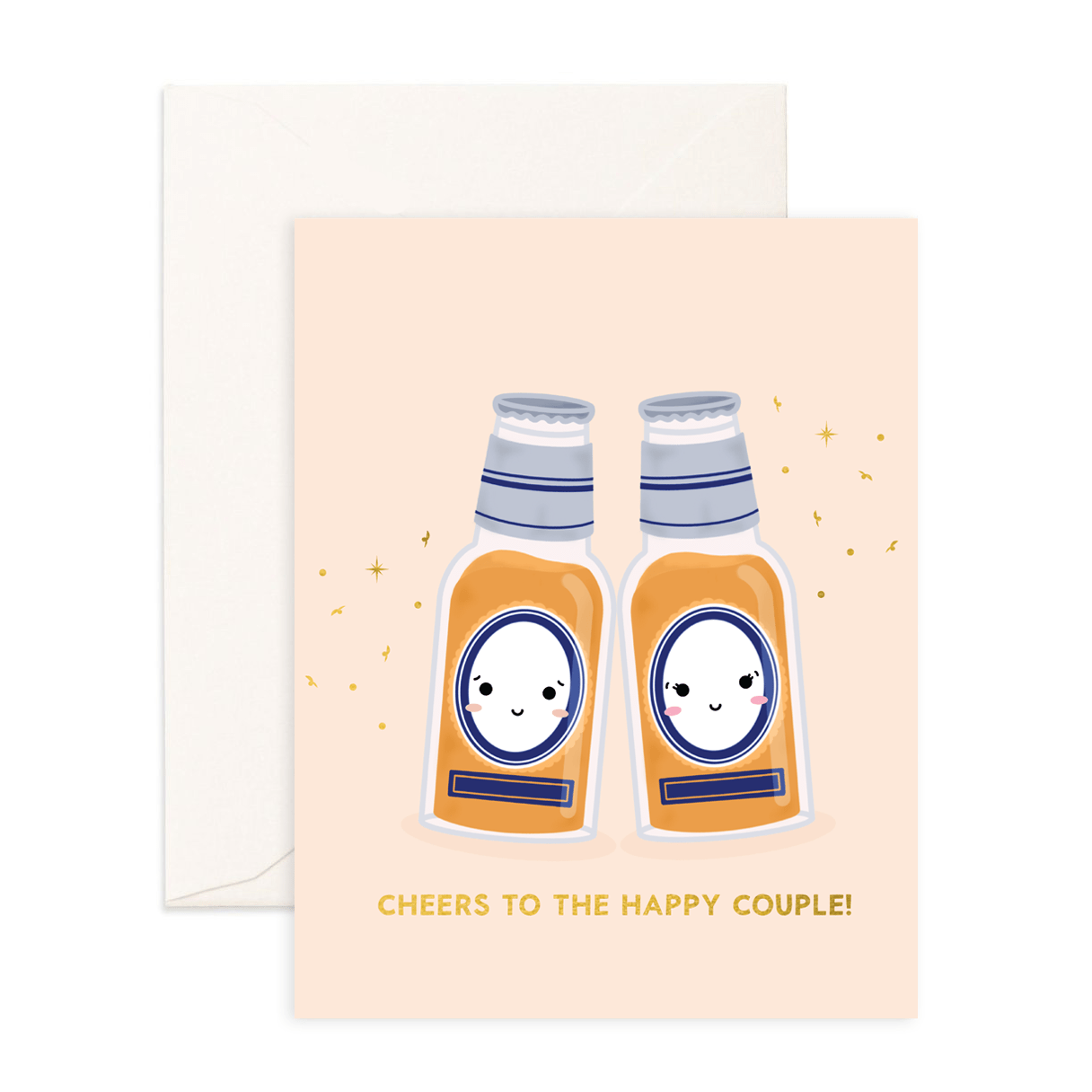 Cheers To The Happy Couple - Greeting Card - Sparkles & Joy