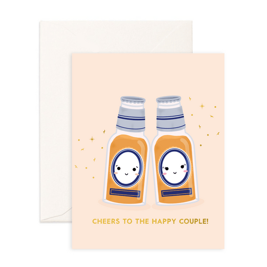 Cheers To The Happy Couple - Greeting Card - Sparkles & Joy