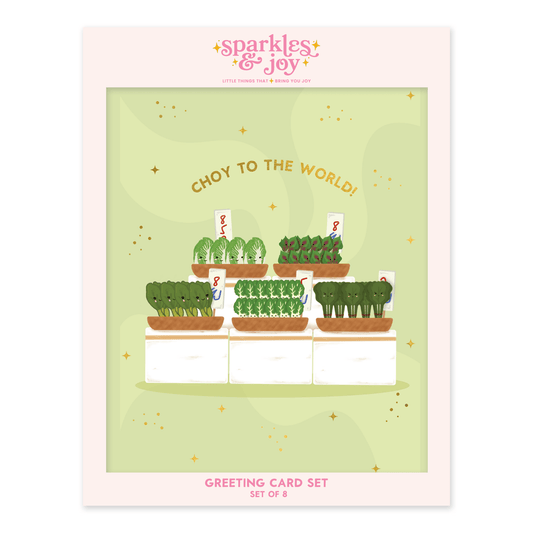 Choy To The World - Christmas Greeting Card Boxed Set - Sparkles & Joy