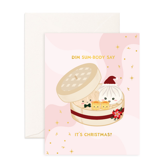 Dim Sum - body ... Christmas - Christmas Greeting Card - Sparkles & Joy