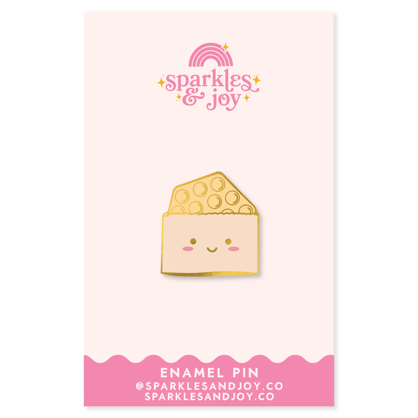 Egg Puff Enamel Pin - Sparkles & Joy