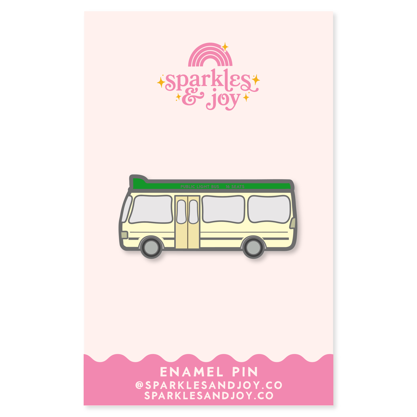 Minibus Enamel Pin - Sparkles & Joy