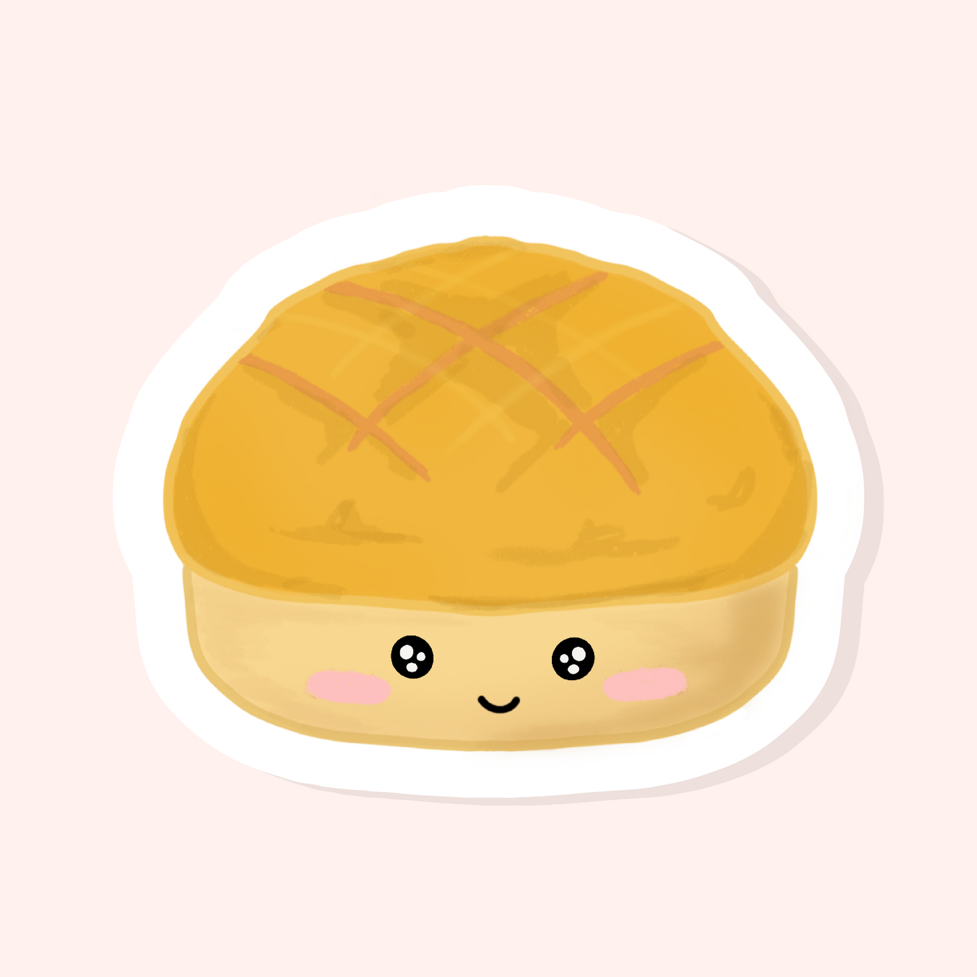 Pineapple Bun - Matte Vinyl Sticker Sparkles & Joy
