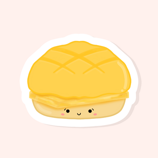 Pineapple Bun with Butter - Matte Vinyl Sticker Sparkles & Joy