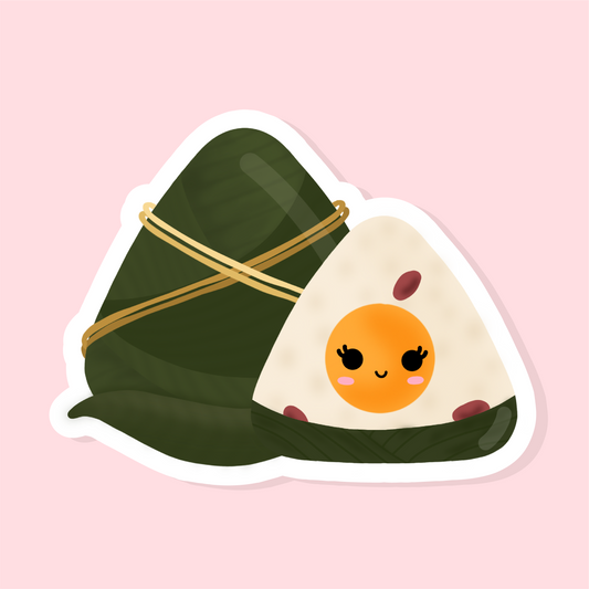 Sticky Rice Dumplings (Zong Zi) - Matte Vinyl Sticker Sparkles & Joy