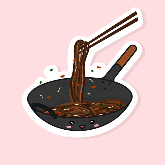 Wok - Matte Vinyl Sticker Sparkles & Joy