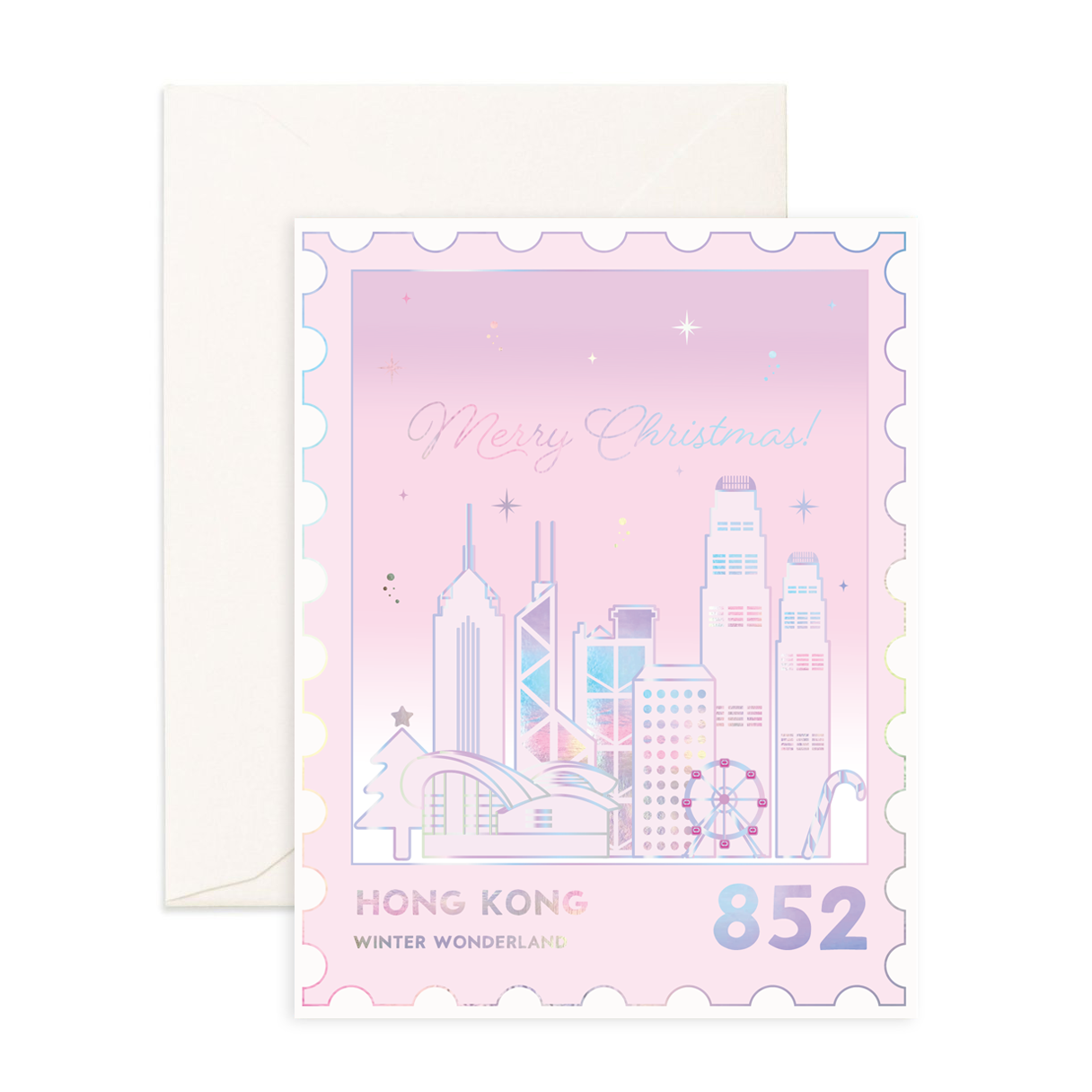 Hong Kong Winter Wonderland - Greeting Card