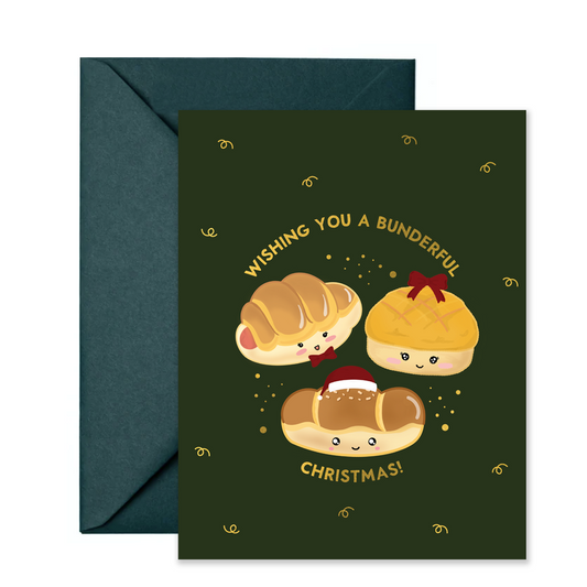 Bunderful Christmas -  Christmas Greeting Card Sparkles & Joy