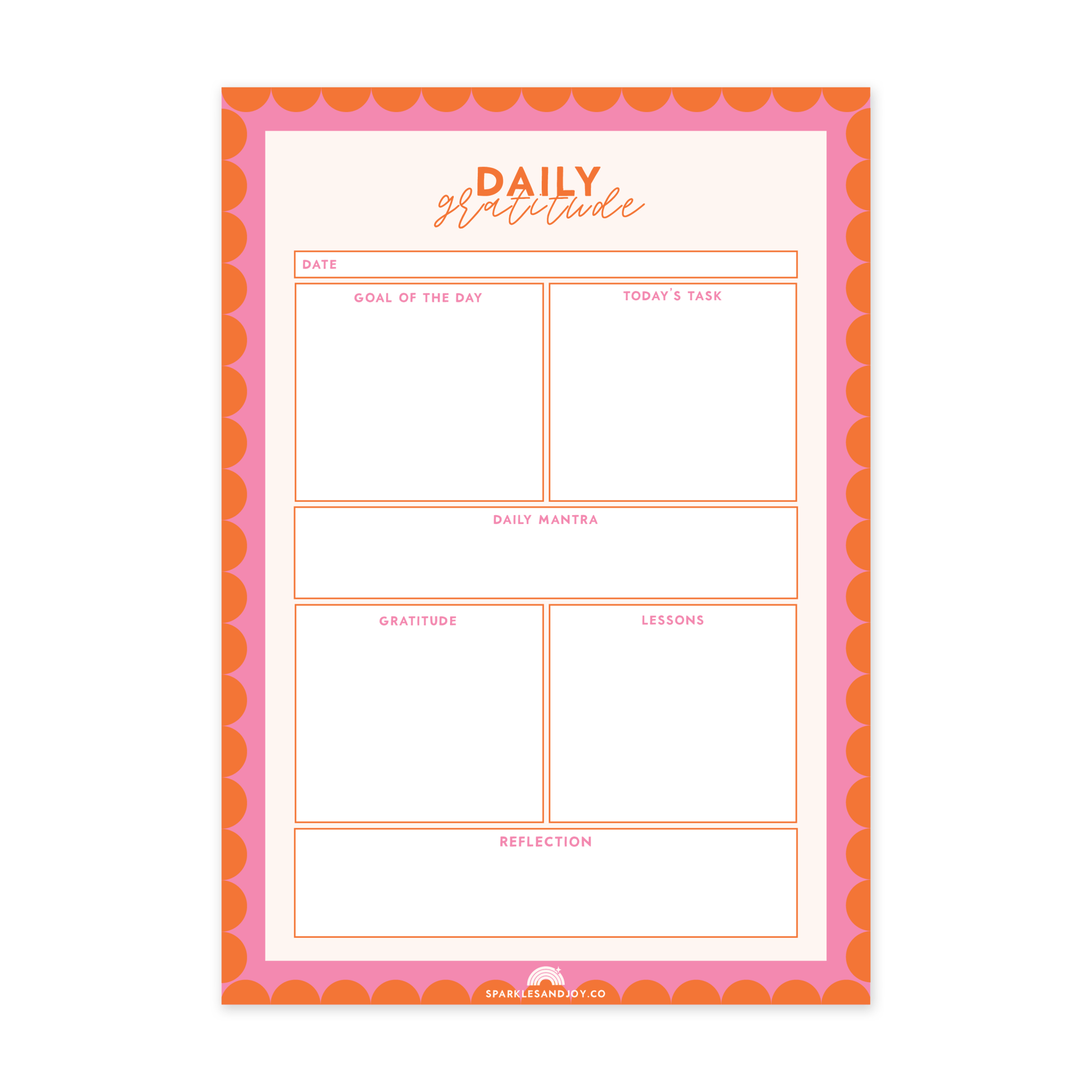 Daily Gratitude - A5 Notepad - Sparkles & Joy