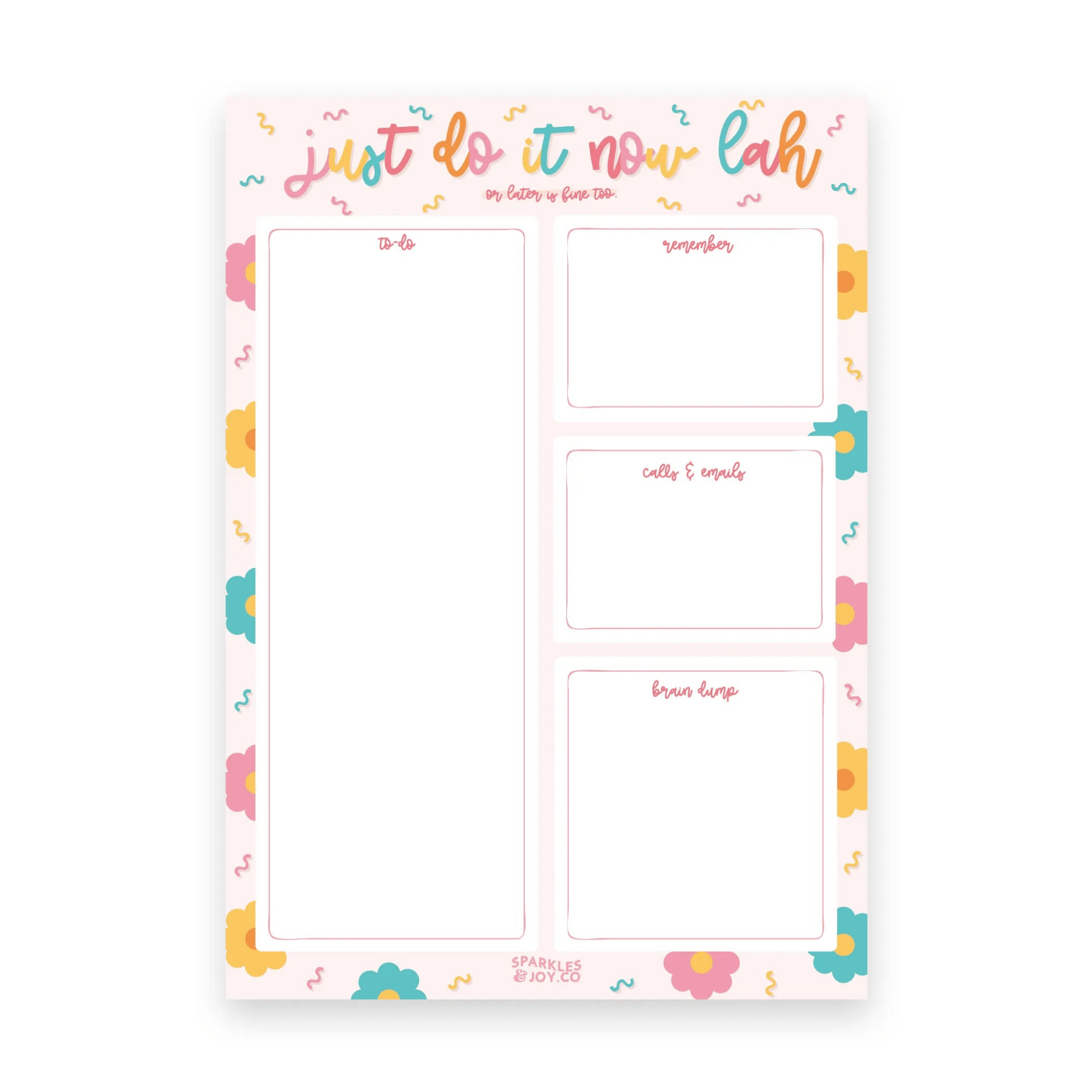 " Do it Now Lah! " - A6 Notepad - Sparkles & Joy