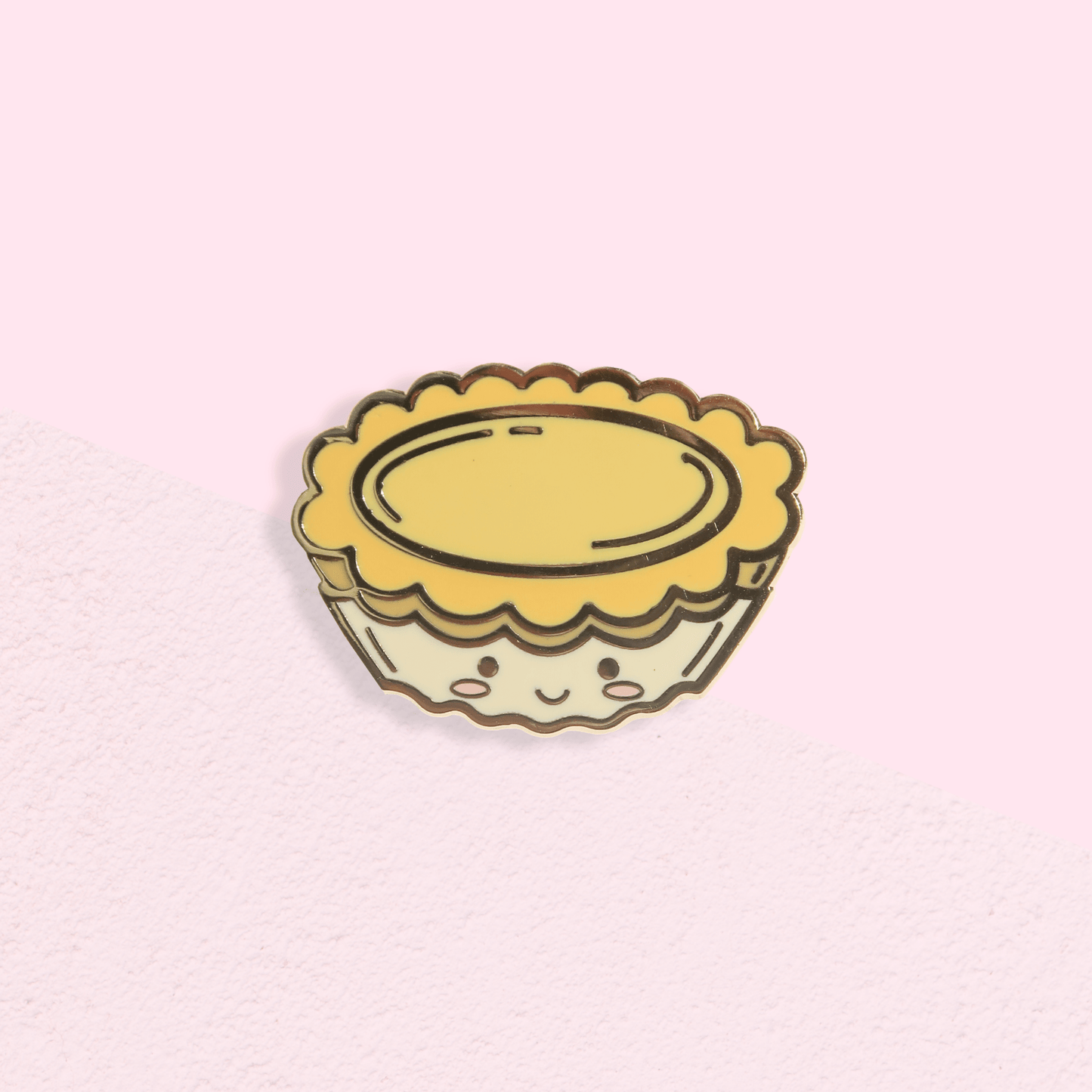 Egg Tart Enamel Pin - Sparkles & Joy