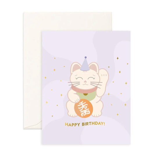 Lucky Cat Birthday - Greeting Card - Sparkles & Joy