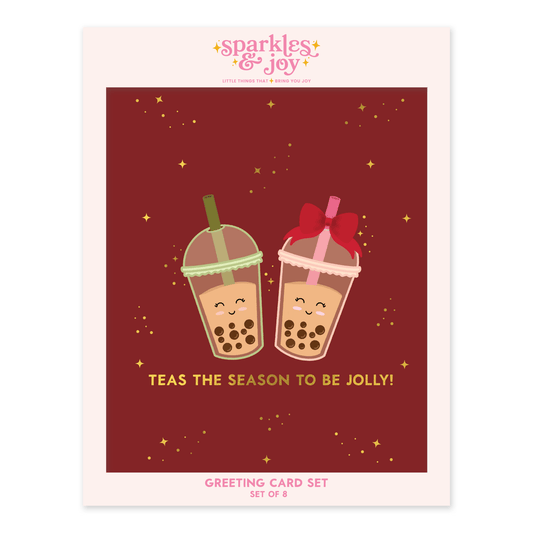 Teas The Season - Christmas Greeting Card Boxed Set - Sparkles & Joy