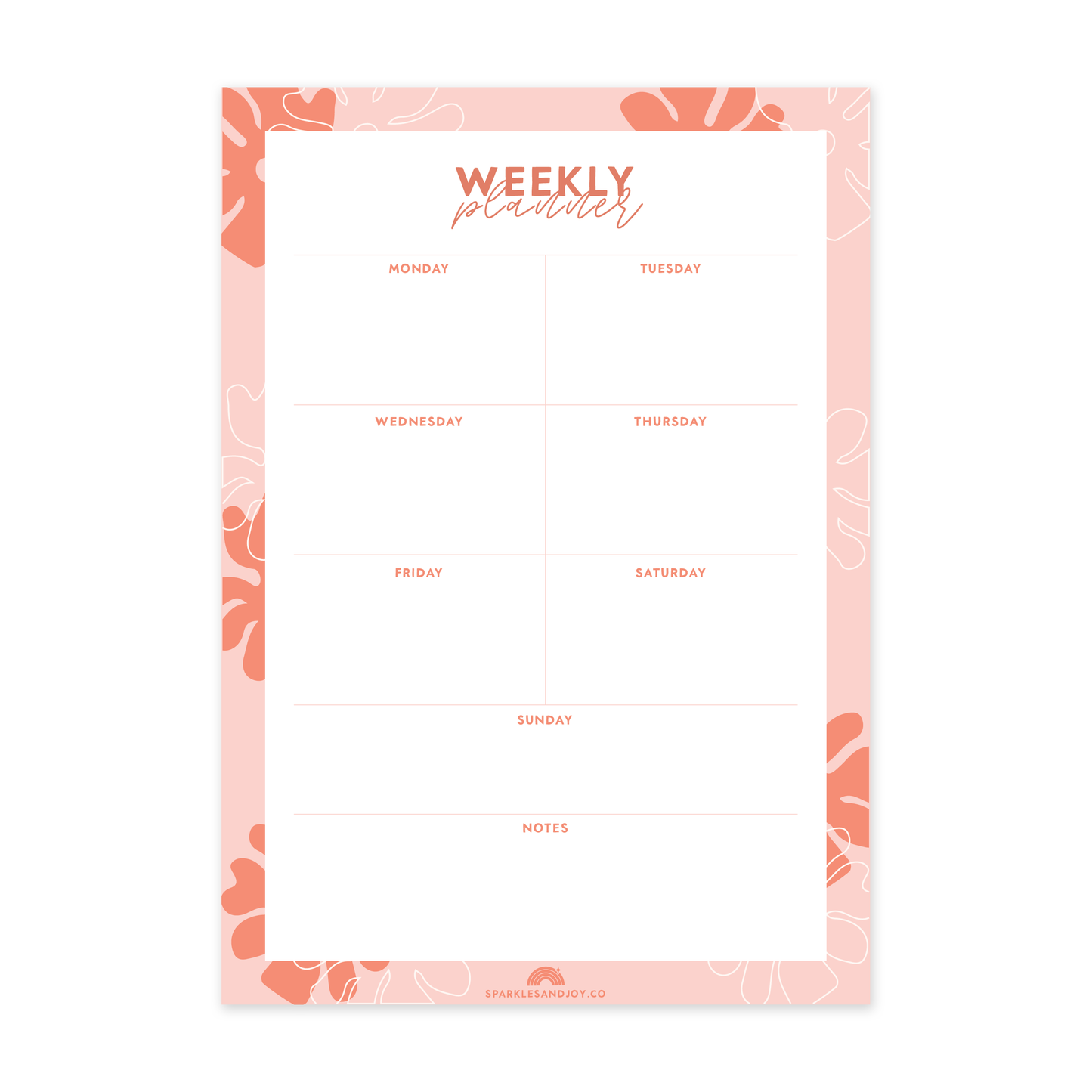 Weekly Planner - A5 Notepad Sparkles & Joy