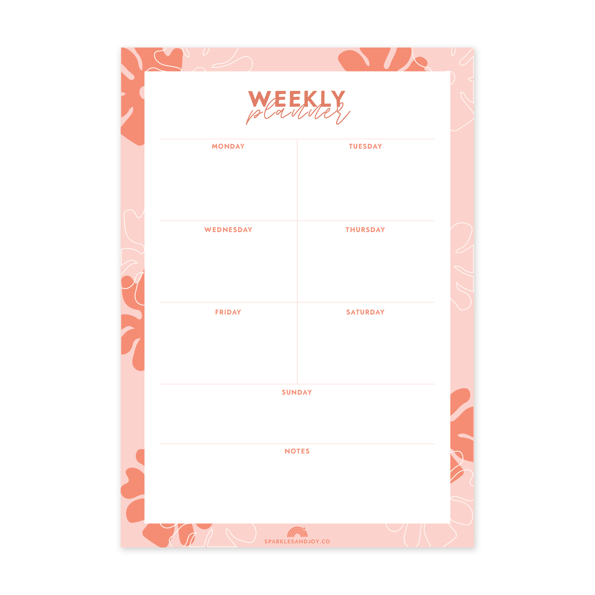 Weekly Planner - A5 Notepad Sparkles & Joy