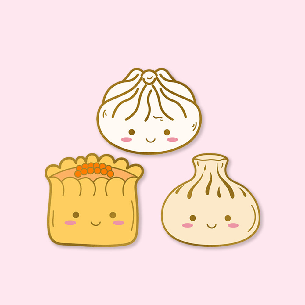 Dim Sum Enamel Pin Set