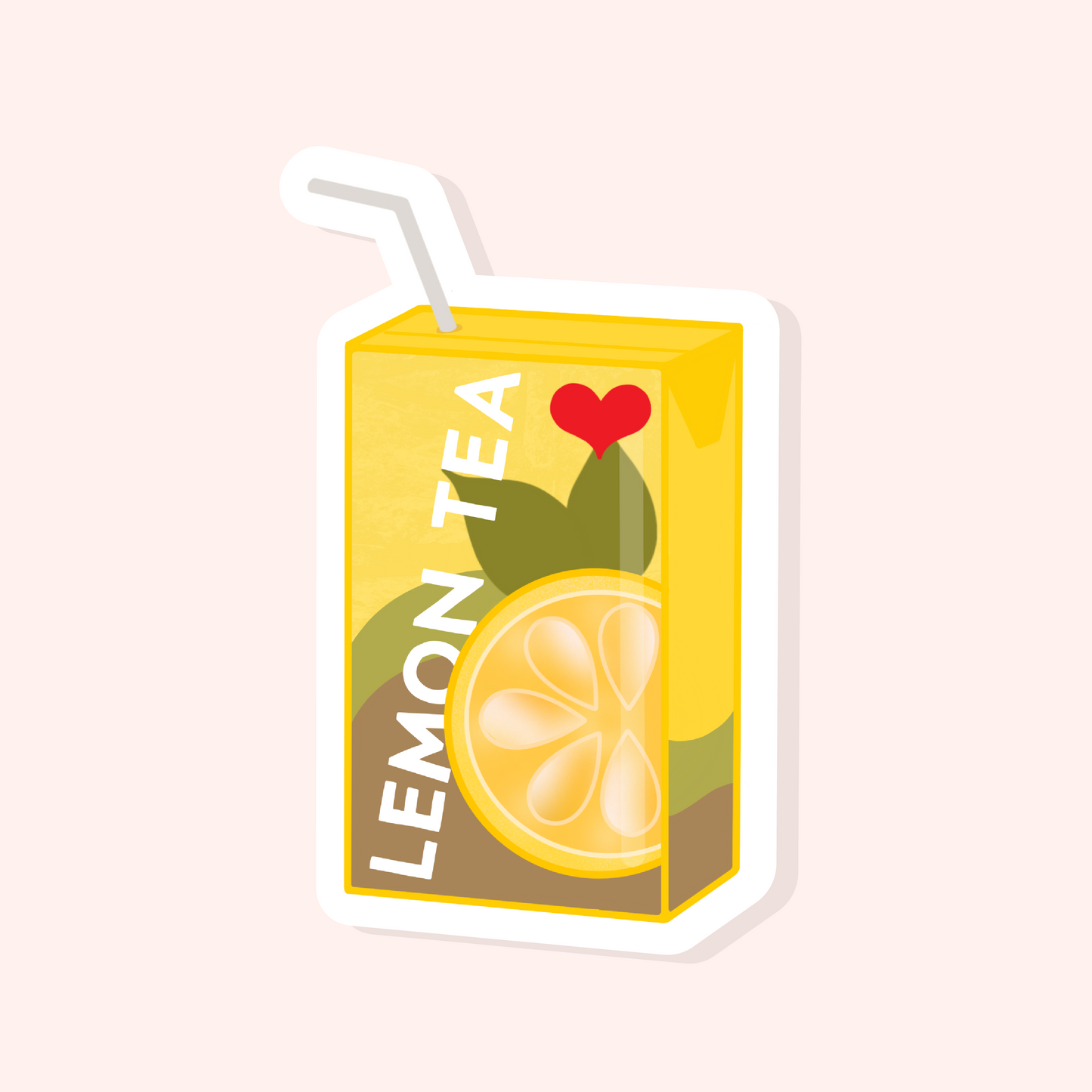 Lemon Tea - Glitter Vinyl Sticker