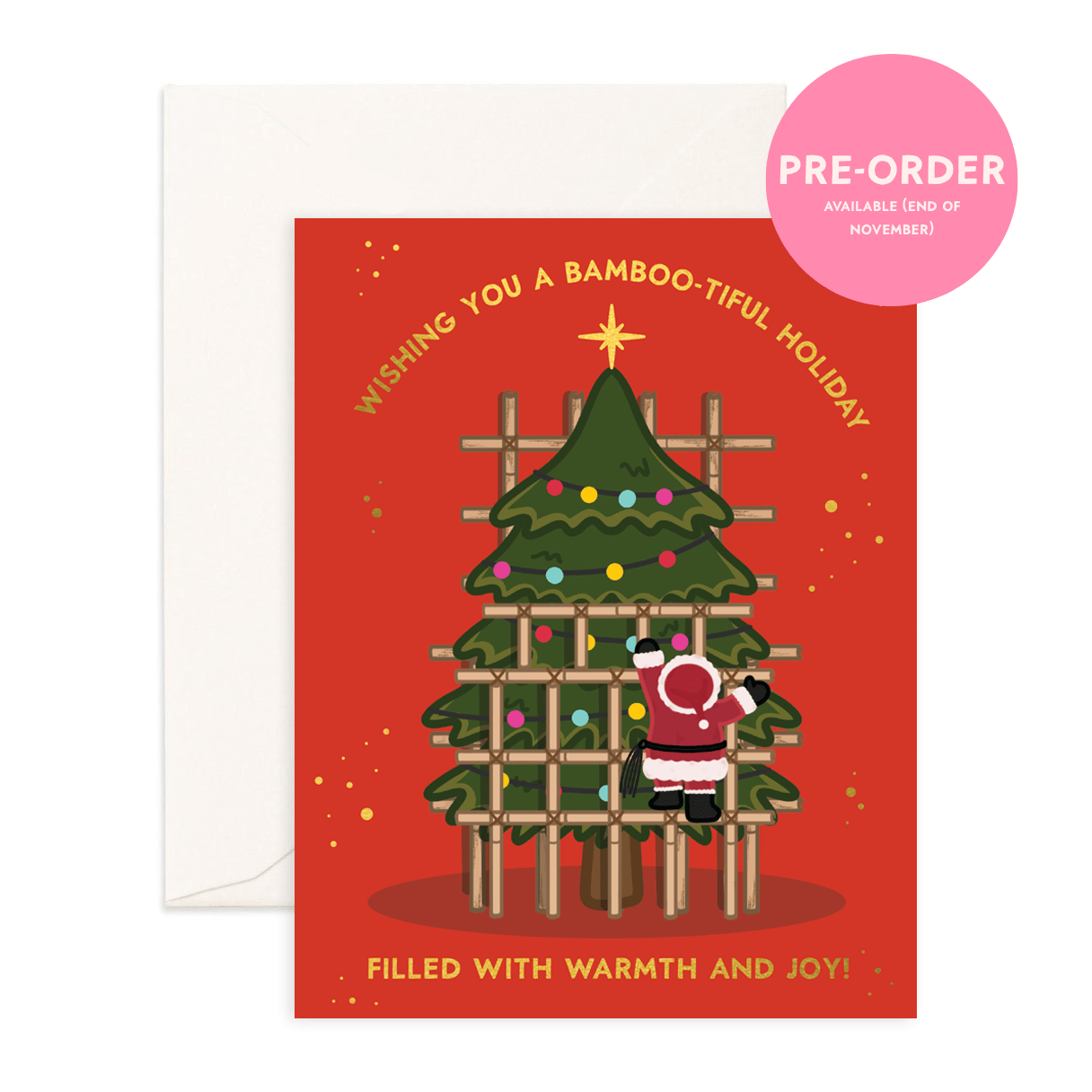 Bamboo - tiful Holiday Season - Christmas Greeting Card - Sparkles & Joy