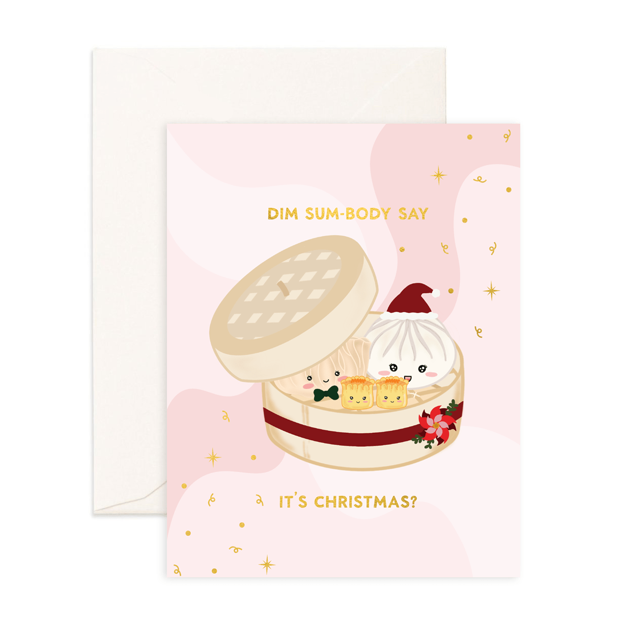 Dim Sum-body ... Christmas - Christmas Greeting Card – Sparkles & Joy