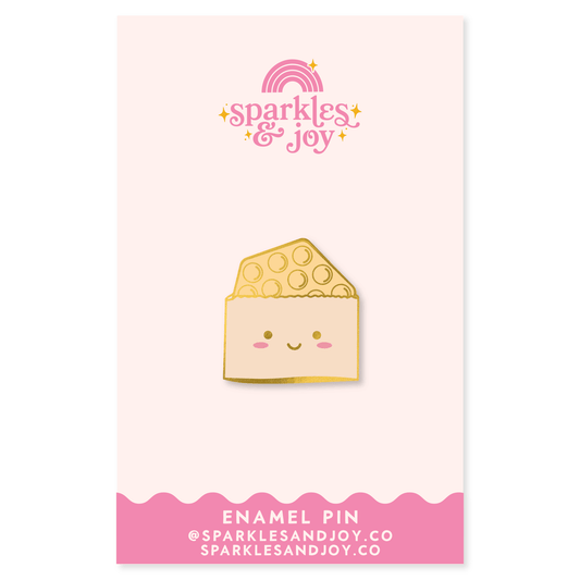 Egg Puff Enamel Pin - Sparkles & Joy