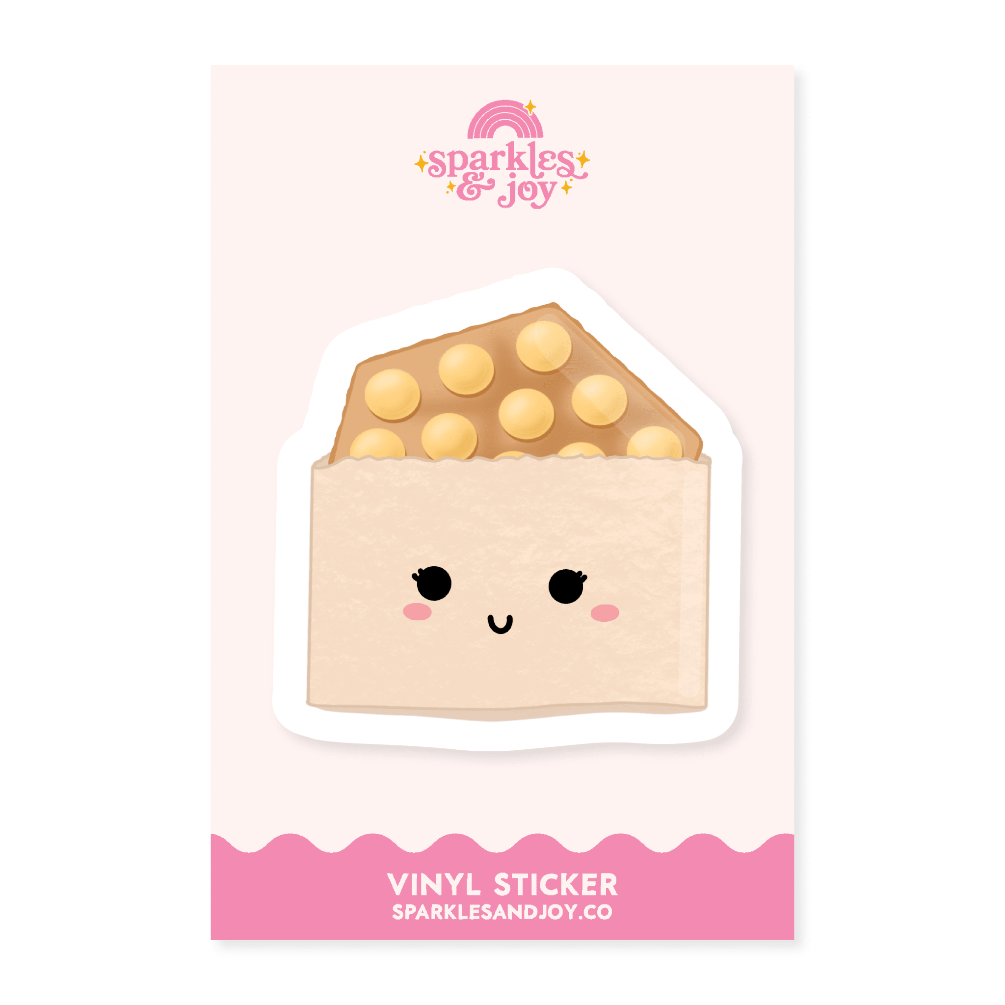 Egg Puff - Glitter Vinyl Sticker - Sparkles & Joy