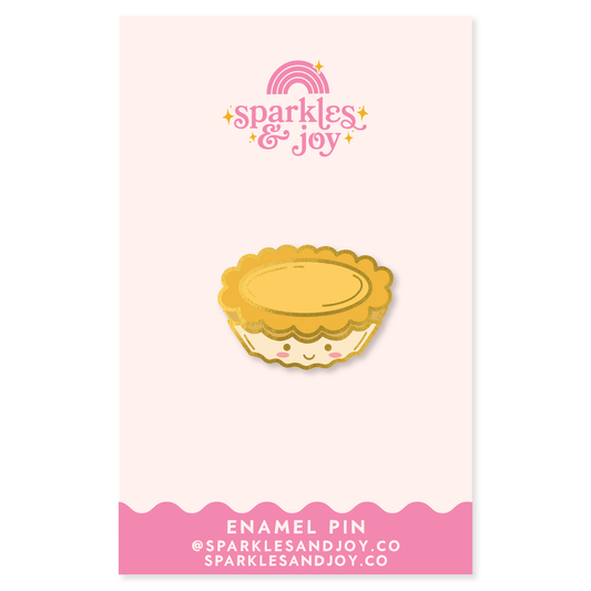 Egg Tart Enamel Pin - Sparkles & Joy