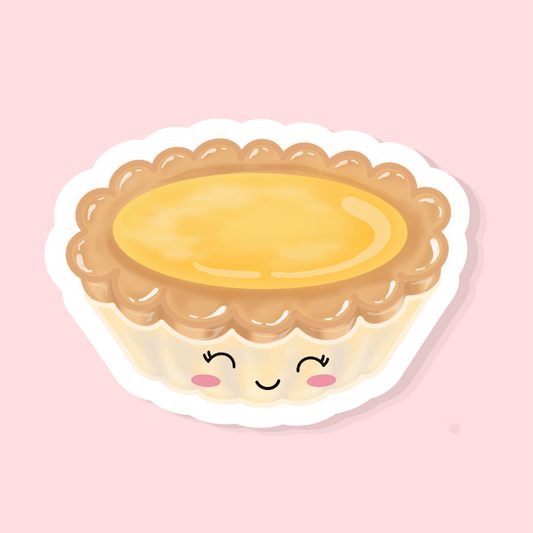 Egg Tart - Matte Vinyl Sticker - Sparkles & Joy