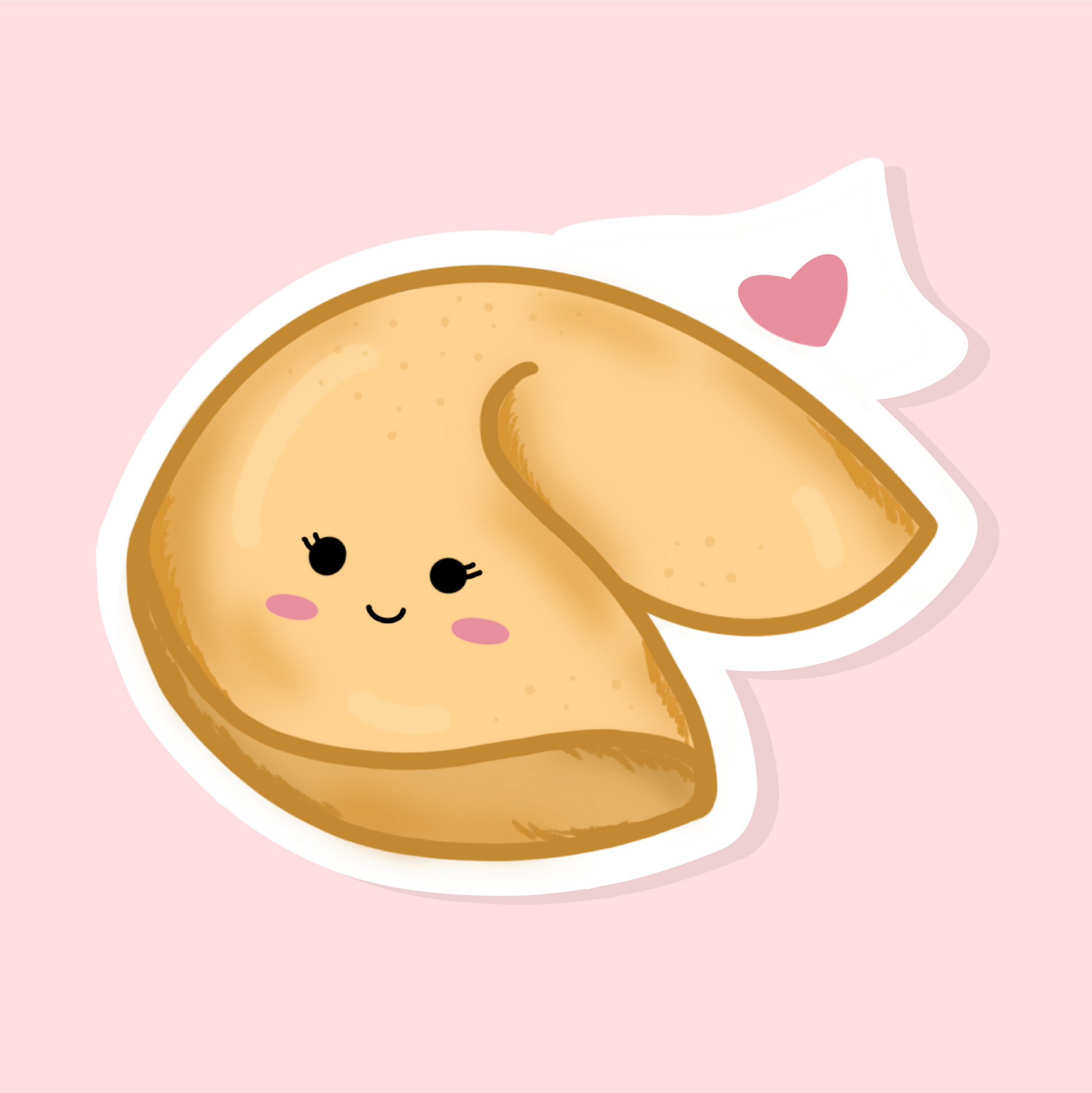 Fortune Cookie - Matte Vinyl Sticker - Sparkles & Joy