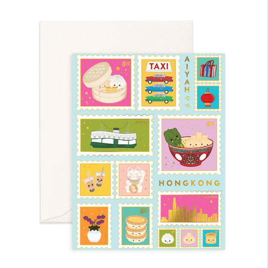Greetings From HK - Greeting Card - Sparkles & Joy
