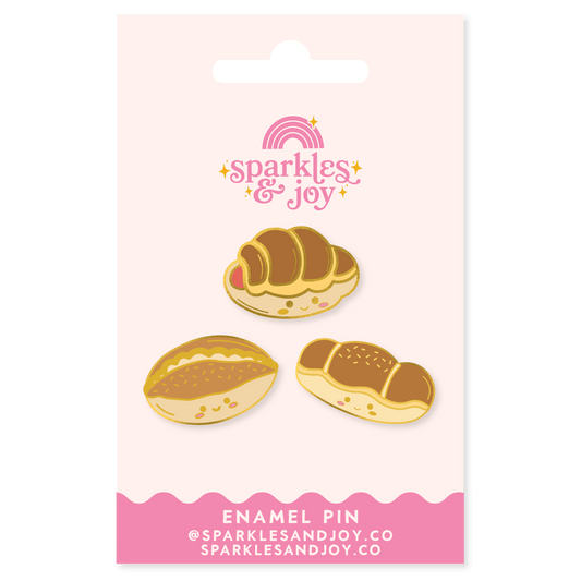 Hong Kong Bakery Buns Enamel Pin Set - Sparkles & Joy