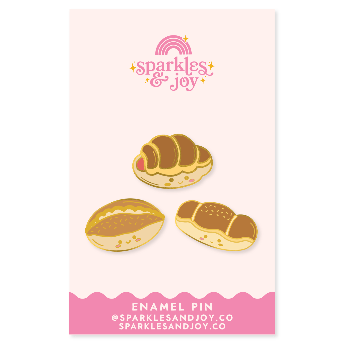 Hong Kong Bakery Buns Enamel Pin Set - Sparkles & Joy
