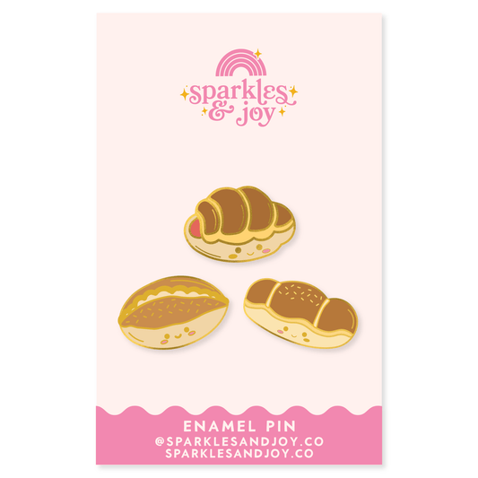 Hong Kong Bakery Buns Enamel Pin Set - Sparkles & Joy