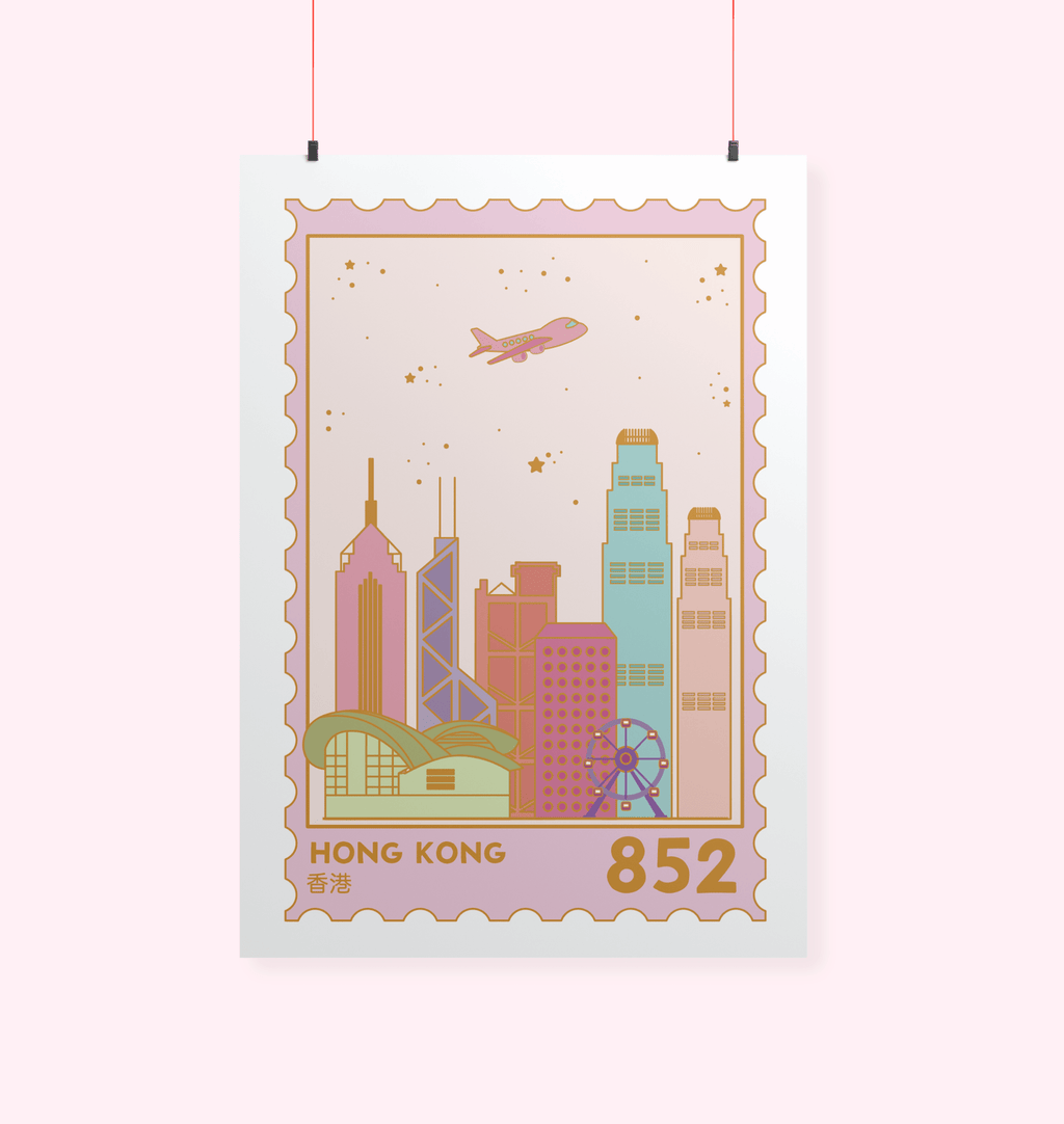 Hong Kong Skyline - A3 Print - Sparkles & Joy