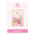 Hong Kong Skyline Stamp - Glitter Vinyl Sticker - Sparkles & Joy