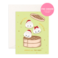 Jingle Bao - Christmas Greeting Card - Sparkles & Joy