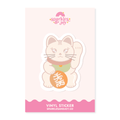 Lucky Cat - Glitter Vinyl Sticker - Sparkles & Joy