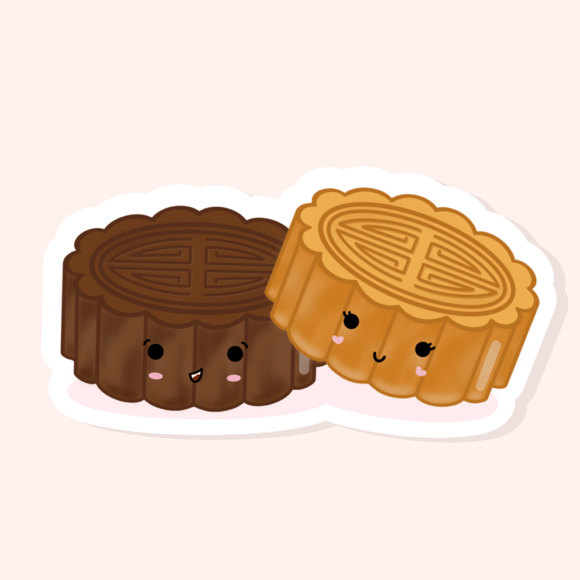 Mooncake - Glitter Vinyl Sticker - Sparkles & Joy
