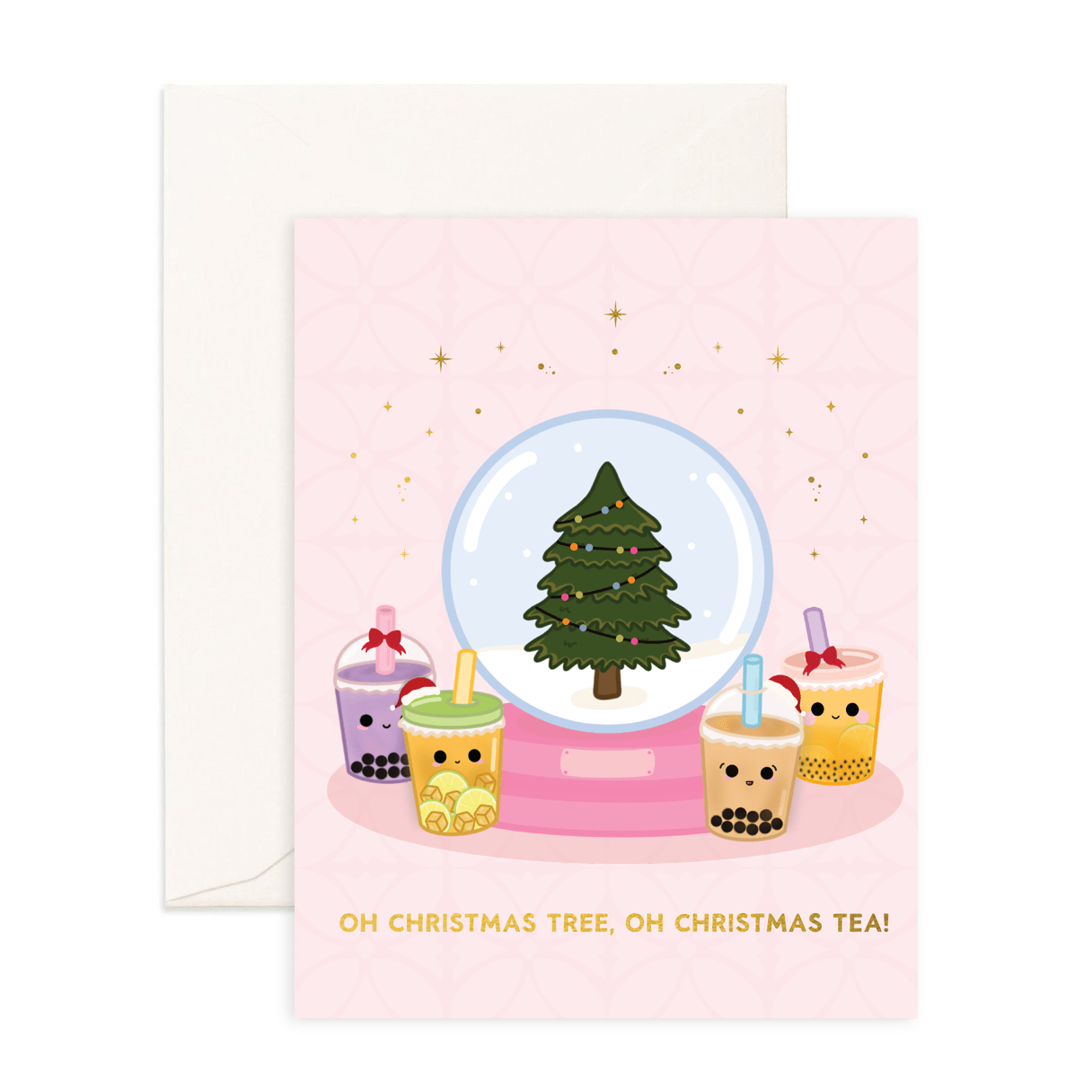 Oh Christmas Tree, Christmas Tea - Christmas Greeting Card - Sparkles & Joy