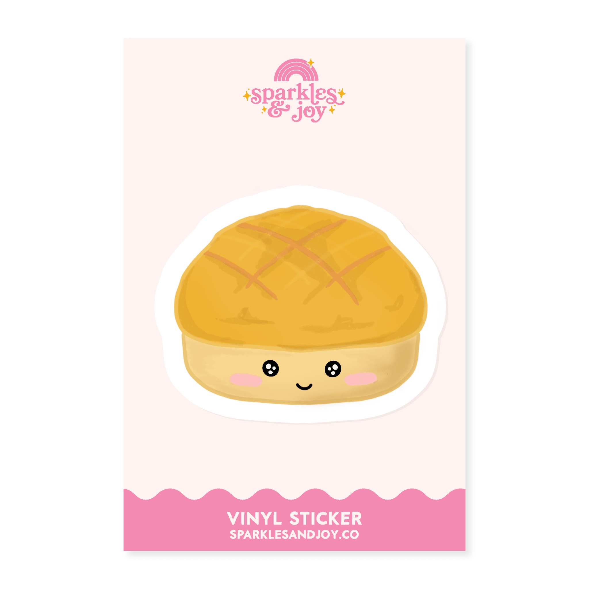 Pineapple Bun - Glitter Vinyl Sticker - Sparkles & Joy