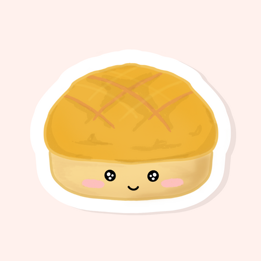 Pineapple Bun - Matte Vinyl Sticker Sparkles & Joy