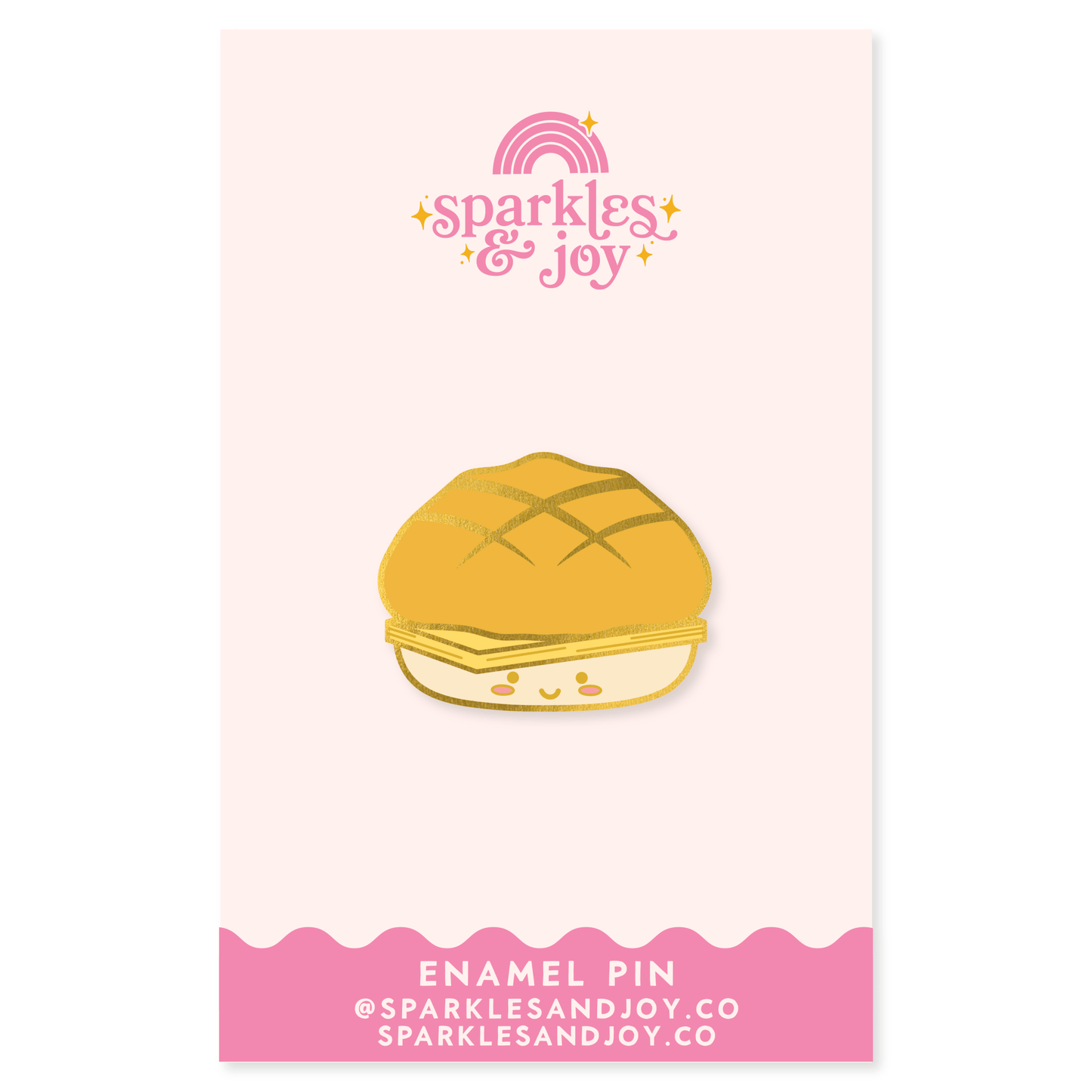 Pineapple Bun with Butter Enamel Pin - Sparkles & Joy