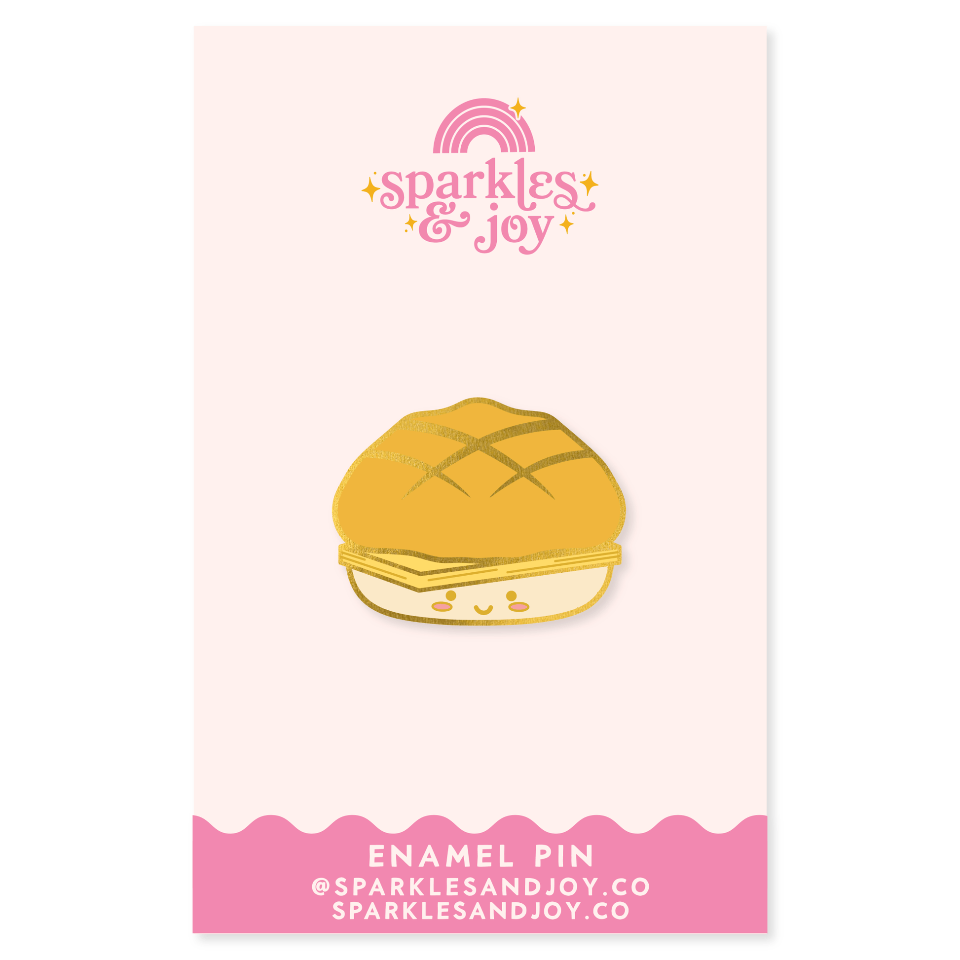 Pineapple Bun with Butter Enamel Pin - Sparkles & Joy