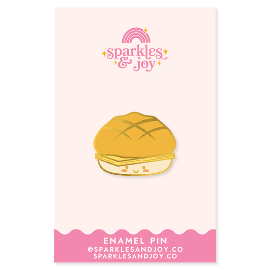 Pineapple Bun with Butter Enamel Pin - Sparkles & Joy