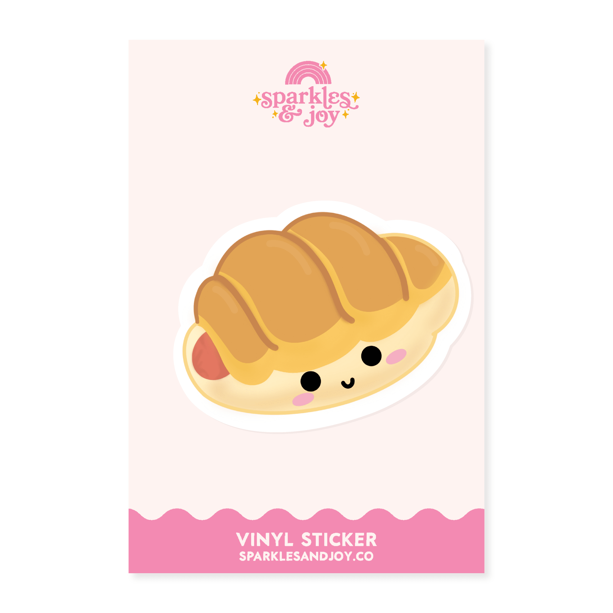 Sausage Bun - Glitter Vinyl Sticker - Sparkles & Joy