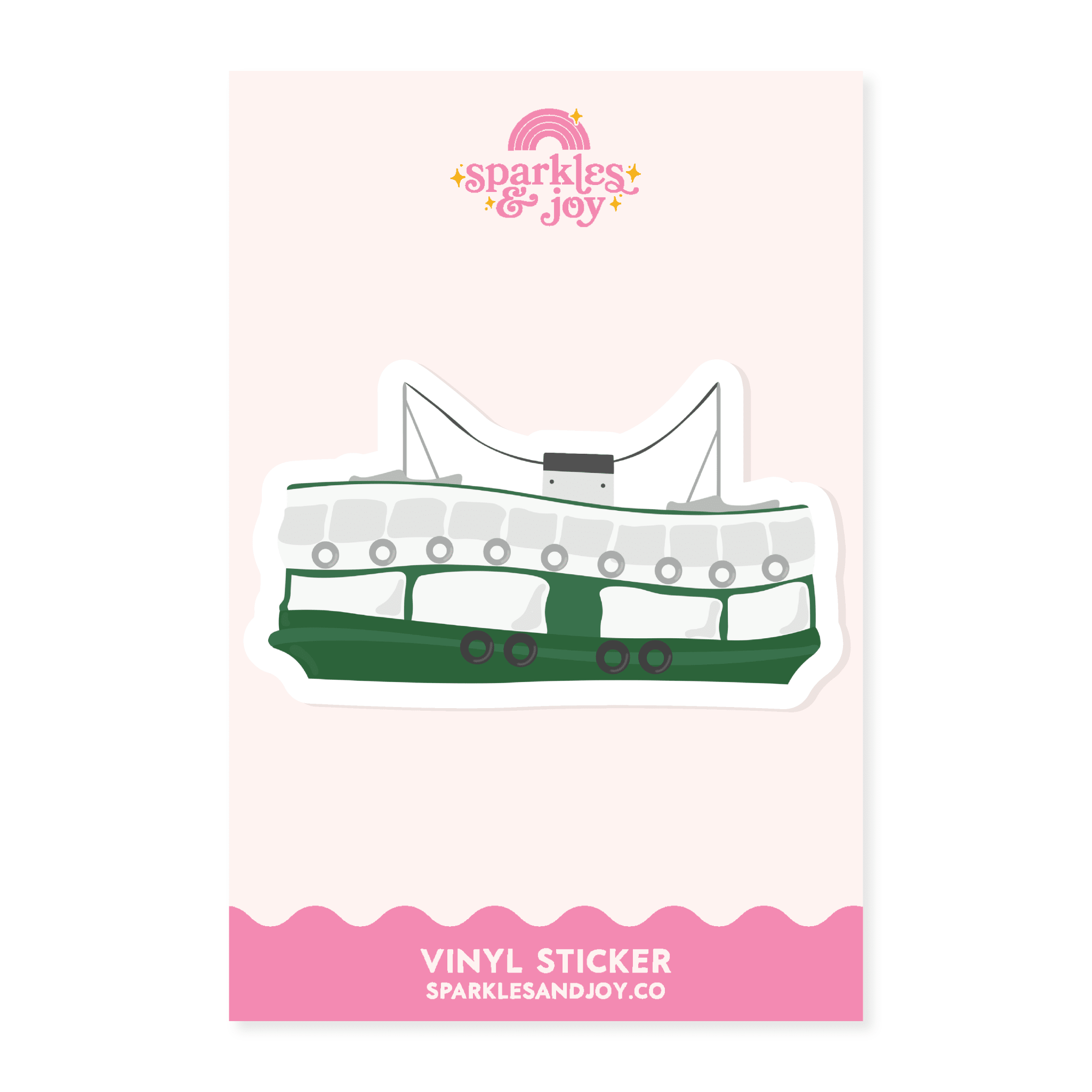 Star Ferry - Glitter Vinyl Sticker - Sparkles & Joy