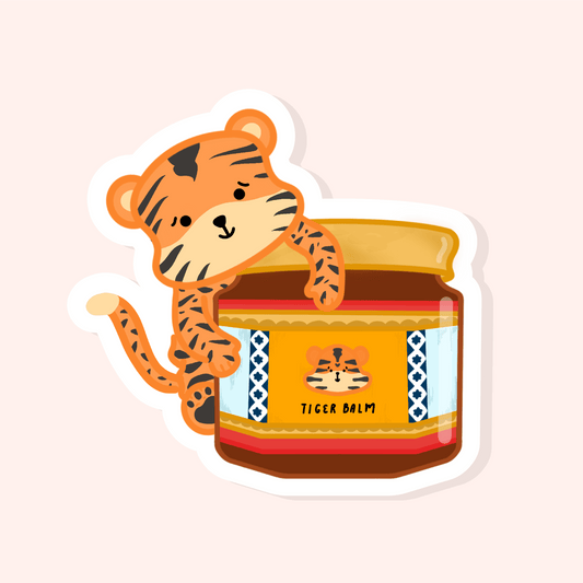 Tiger Balm - Matte Vinyl Sticker - Sparkles & Joy