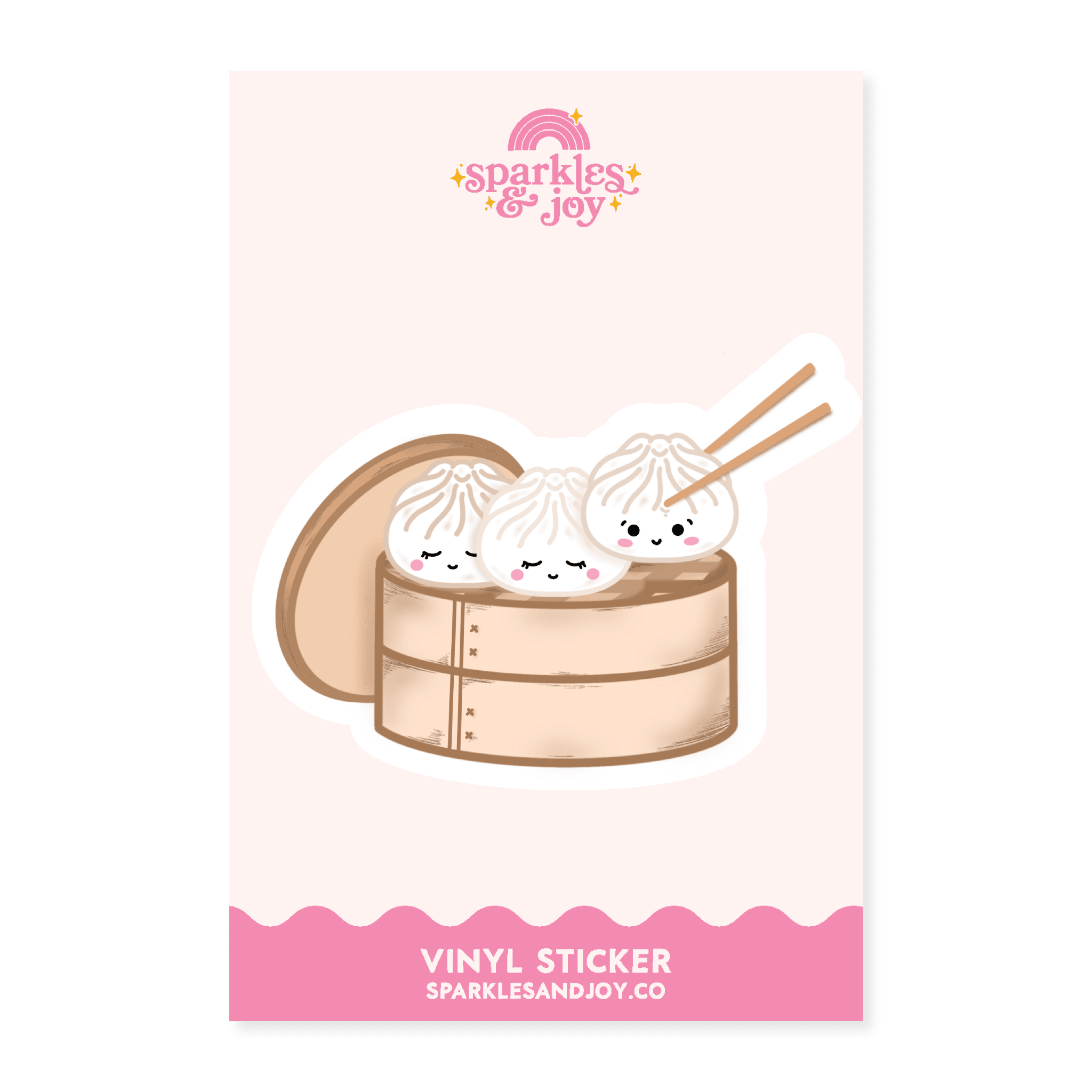 Xiao Long Bao - Glitter Vinyl Sticker - Sparkles & Joy