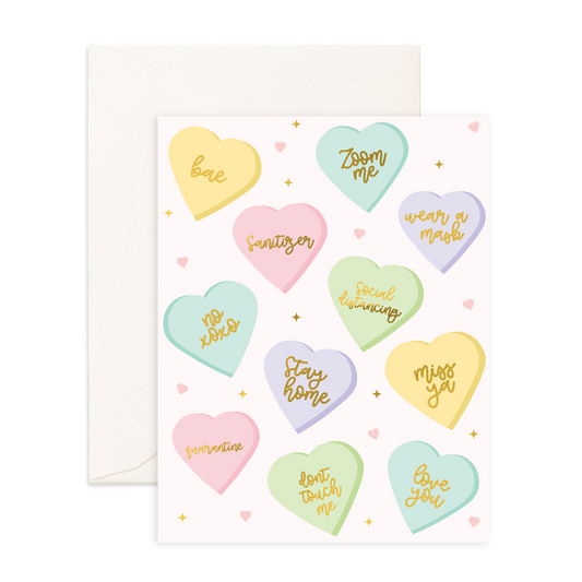 Candy Hearts - Greeting Card